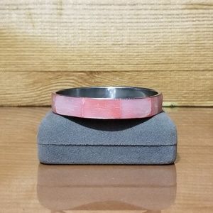 Pink & Silver Bangle Style Bracelet